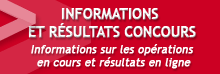 Informations et résultats des concours